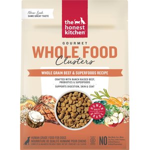 The Honest Kitchen Human Grade Whole Food Clusters Whole Grain Beef & Oat Dry Dog Food, 1-lb bag
