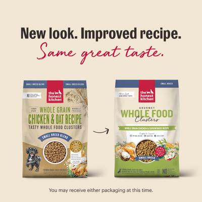 Show full view: The Honest Kitchen Human Grade Food Clusters Whole Grain Chicken & Oat Recipe Small Breed Dog Food, 10-lb bag slide 4 of 12