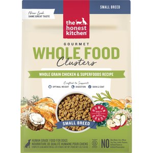 The Honest Kitchen Human Grade Food Clusters Whole Grain Chicken & Oat Recipe Small Breed Dog Food, 1-lb bag