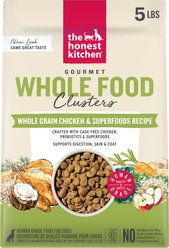 The Honest Kitchen Human Grade Food Clusters Whole Grain Chicken & Oat Recipe Dog Food, 5-lb bag