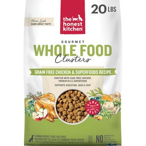 The Honest Kitchen Human Grade Grain-Free Chicken Whole Food Clusters Dry Dog Food, 20-lb bag
