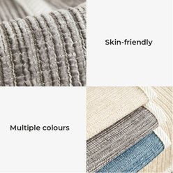 FunnyFuzzy Antimicrobial Striped Chenille Dog Couch Cover, Grey, 41.3 x 70.9-in slide 2 of 6