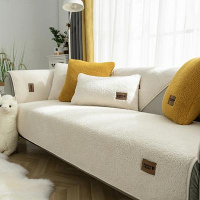 Show full view: FunnyFuzzy Faux Sherpa Fleece Dog Couch Cover Protector, White, 35.4 x 70.9-in slide 2 of 8