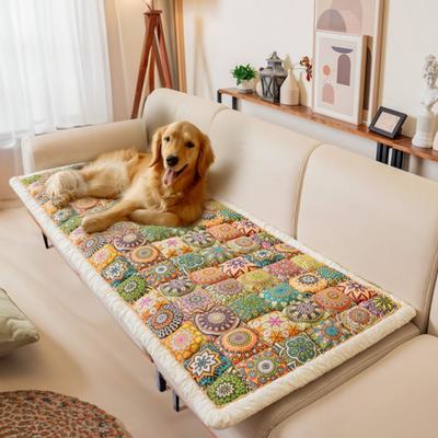 Show full view: FunnyFuzzy Garden Chic Cotton Sofa Seat Pad, Bohemia, 35.4 x 63-in slide 4 of 5