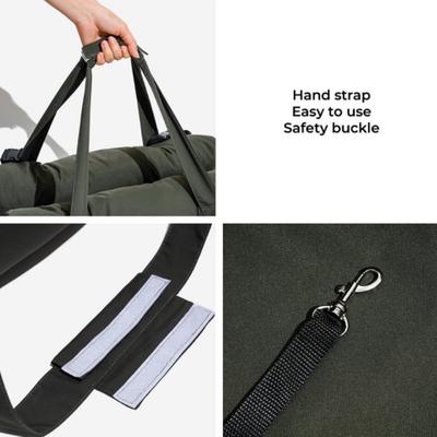 Show full view: FunnyFuzzy Portable Leisure Outing Car Double Seat Travel Dog Bed, Blue Stripe slide 8 of 9