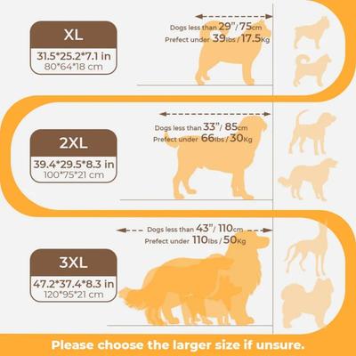 Show full view: FunnyFuzzy Scratch-Resistant Orthopedic Dog Cushion Bed, XXX-Large, Brown slide 10 of 10