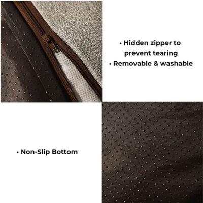 Show full view: FunnyFuzzy Scratch-Resistant Orthopedic Dog Cushion Bed, XXX-Large, Brown slide 8 of 10