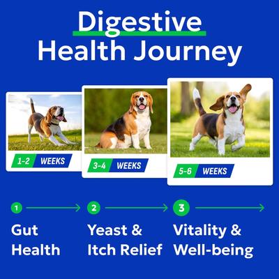 Show full view: Bark&Spark Probiotics & Digestive Enzymes Fiber & Digestion & Gut Health Chew Supplement for Dogs, 180 count slide 9 of 11