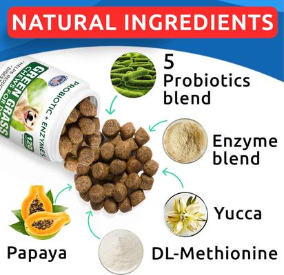 Show full view: Bark&Spark Grass Burn Spot Chews for Dogs & Urine Neutralizer & Grass Saver with Probiotics & Digestive Enzymes Chew Supplement for Dog, 120 count slide 5 of 9