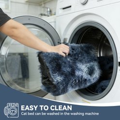 Kylinsure 2-in-1 Peekaboo Cave Donut Cat Tunnel Bed with Center Mat, X-Large, Blue slide 2 of 9