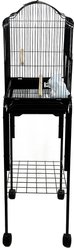 YML 1784 Barn Top Wheeled Bird Cage with Perch, Black, Medium slide 2 of 3