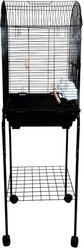 YML A1934 Round Top Bird Cage with Wheeled Stand, Black, Large slide 2 of 3
