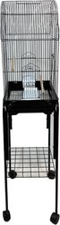 YML 1704 Shell Top Wheeled Bird Cage with Perch, Black, Medium slide 2 of 3
