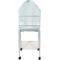 Show in main carousel: YML 1704 Shell Top Wheeled Bird Cage with Perch, White, Medium slide 1 of 3