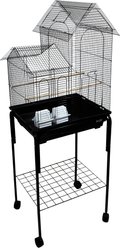 YML A1944 Villa Top Bird Cage with Wheeled Stand, Black, Large slide 2 of 3