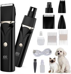 INVNEHO All-in-One Body, Face, Nail Care Dog & Cat Clipper Grooming Kit