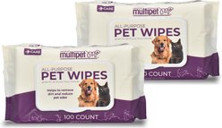 Multipet Groom Genie All-Purpose Dog Wipes, 200 count