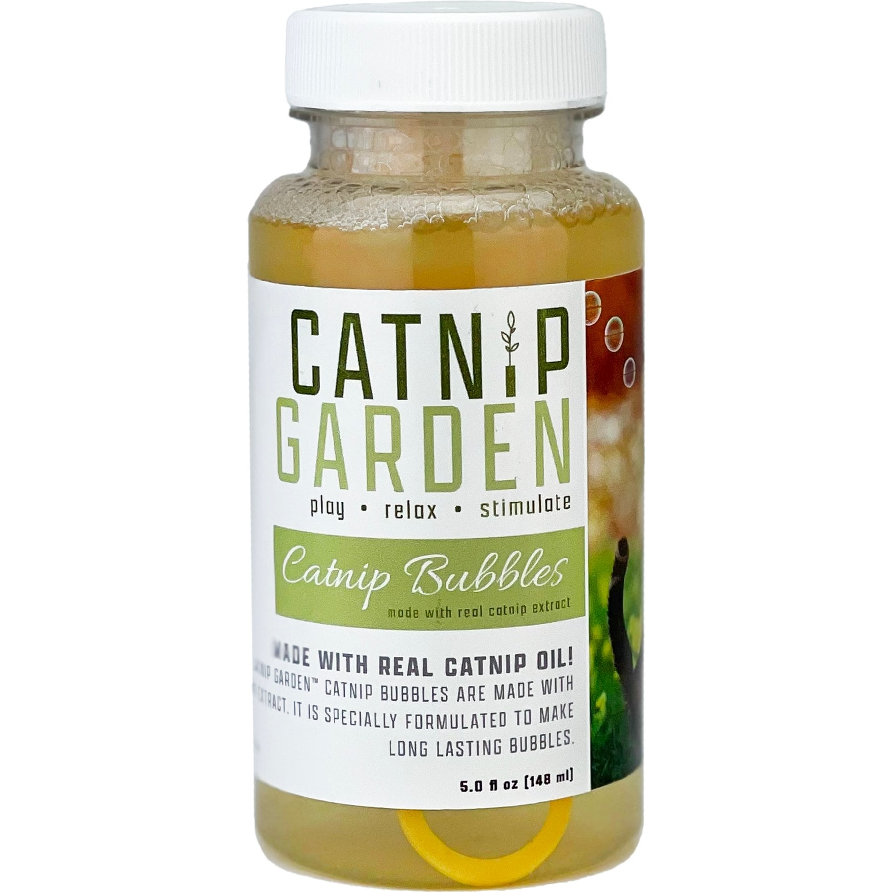 Multipet Catnip Garden Bubbles Cat Toy, 5-oz bottle