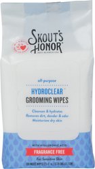 Skout's Honor HydroClear Dog & Cat Grooming Wipes, Fragrance-Free, 100 count