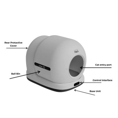 Show full view: Penthouse Paws Smart Self-Cleaning Cat Litter Box with UV & Odor Control with 4K Camera, White slide 6 of 11