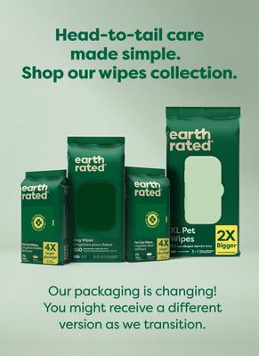 Show full view: Earth Rated Thick Hypoallergenic 3-in-1 Dog Grooming Wipes, Lavender Scented, 400 count slide 10 of 12