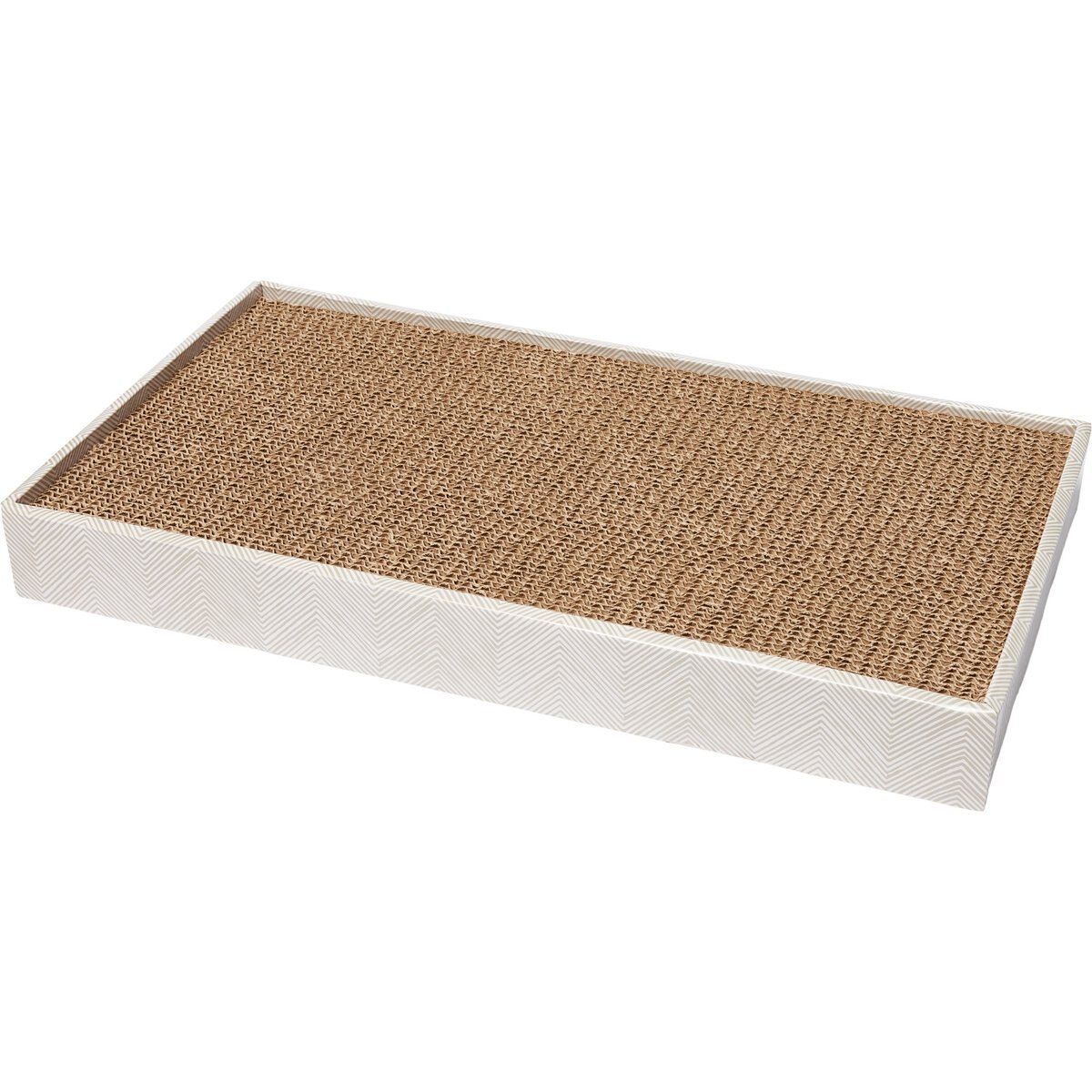 Frisco Double-Wide Cat Scratcher Toy with Catnip, 1 count, Natural Chevron