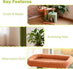Decflow Multi-Level Activity Cat Tower with Scratching Post, Green slide 2 of 7