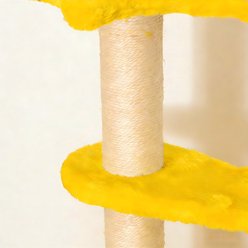 Decflow 28.7-in Cheese Appearance Cat Tree Tower with Sisal & Stable Scratching Posts for Indoor Cat, Yellow slide 2 of 9