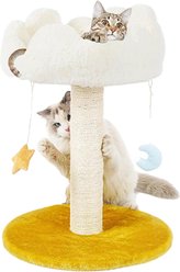 Decflow Cloud Cat Tree Scratching Post with Bed, Removeable Cover & Bonus Catnip, White