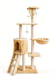 Decflow Easy to Clean Shelf Multi-Layer Cat Tree Activity Center, White
