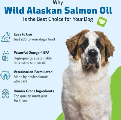 Show full view: Pet Wellbeing Wild Alaskan Salmon Oil Liquid Supplement for Dogs, 16-oz bottle slide 6 of 10