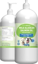 Pet Wellbeing Wild Alaskan Salmon Oil Liquid Supplement for Dogs, 16-oz bottle