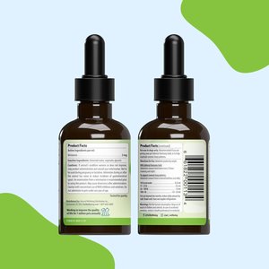 Pet Wellbeing Pet Melatonin Bacon Flavored Liquid Calming Supplement for Dogs, 2-oz bottle