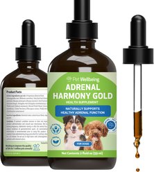Pet Wellbeing Adrenal Harmony Gold Bacon Flavored Liquid Supplement for Dogs, 4-oz bottle
