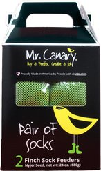 Mr. Canary Co. Pair of Socks Finch Sock Feeders, Green, 12-oz, 2 count slide 1 of 9