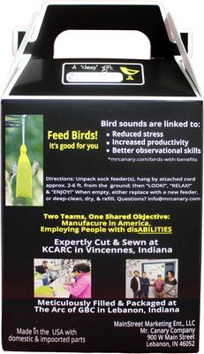 Show full view: Mr. Canary Co. Birdie Bag Finch Sock Feeder, Yellow, 13-oz slide 6 of 9