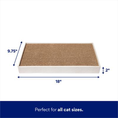 Show full view: Frisco Double-Wide Cat Scratcher Toy with Catnip, 1 count, Natural Chevron slide 2 of 8