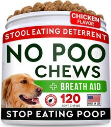 StrellaLab No Poo & Coprophagia Stool Eating Deterrent Gut Health & Immune Support Chew Supplement for Dogs, 120 count