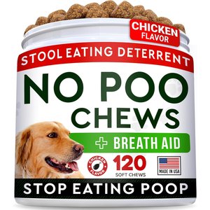 StrellaLab No Poo & Coprophagia Stool Eating Deterrent Gut Health & Immune Support Chew Supplement for Dogs, 120 count