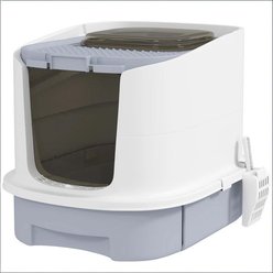 Cesicia Covered Cat Litter Box, White