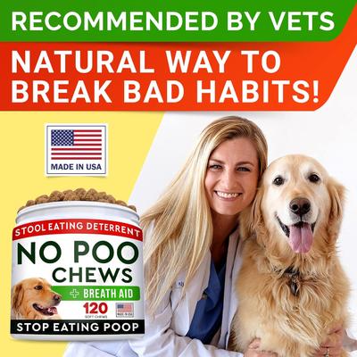Show full view: StrellaLab No Poo & Coprophagia Stool Eating Deterrent Gut Health & Immune Support Chew Supplement for Dogs, 120 count slide 8 of 9