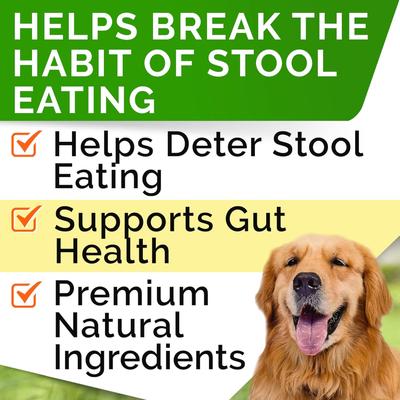 Show full view: StrellaLab No Poo & Coprophagia Stool Eating Deterrent Gut Health & Immune Support Chew Supplement for Dogs, 120 count slide 3 of 9