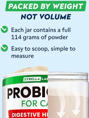 Show full view: StrellaLab Probiotic Powder for Cats Digestive Health Supplement with Prebiotics & Digestive Enzymes, 4-oz slide 9 of 9