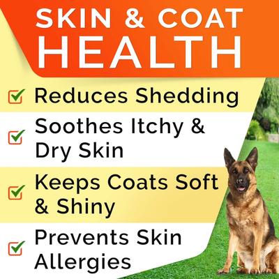 Show full view: StrellaLab Omega 3 Fish Oil Pills & Skin & Coat Supports Joints Brain Heart & Overall Health Supplement for Dogs, 180 count slide 3 of 8