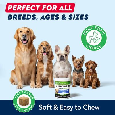 Show full view: StrellaLab Allergy Relief & Anti Itch Relief with Omega 3 Skin & Coat Fish Oil Chew Supplement for Dogs, 120 count slide 9 of 10