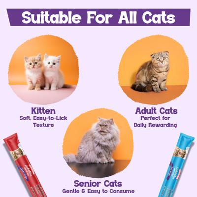 Show full view: Beefeaters Lickables Puree Variety Pack Cat Treat, 1.59-oz bag, case of 12 slide 8 of 8