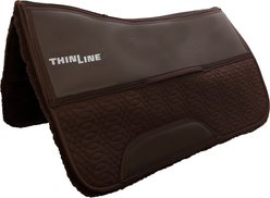 ThinLine Mesh Spine Woven Wool Western Comfort Horse Saddle Pad, Brown, 32 x 32-in