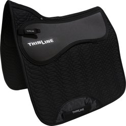 ThinLine Dressage Square Horse Saddle Pad, Black