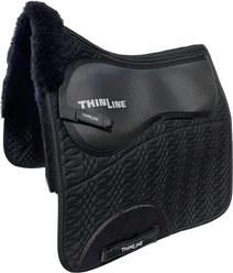 ThinLine Woven Wool Square Horse Dressage Pad, Black