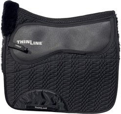 ThinLine Woven Wool Square Horse Dressage Pad, Black slide 2 of 2